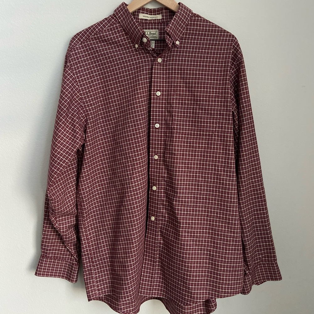 L.L Bean Button Up Long Sleeve size Large